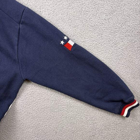 Everlast Hoodie Mens Medium Blue Boxing Sweatshirt USA American Retro Y2K Zip Up - Picture 12 of 16